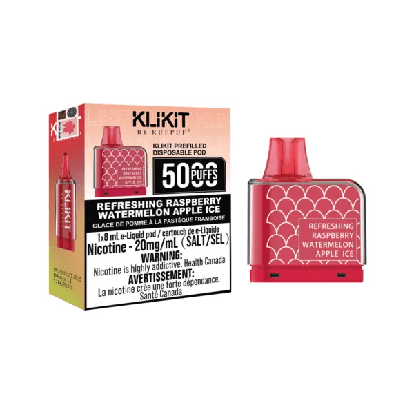 Klikit 5000 - Pod  - Refreshing Raspberry Watermelon Apple Ice