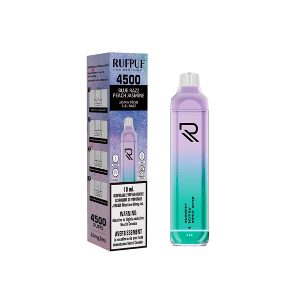 Rufpuf 4500 (Inc. Excise Tax) - Blue Razz Peach Jasmine - ChillaxVape